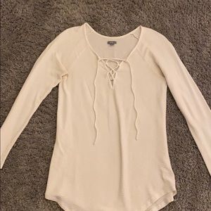 Aerie white long sleeve top